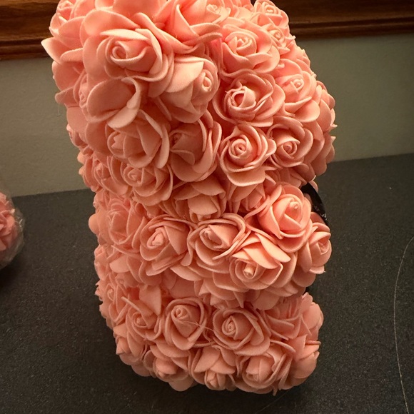 Peach Rose Teddy Bear - Picture 4 of 4